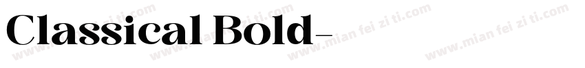 Classical Bold字体转换